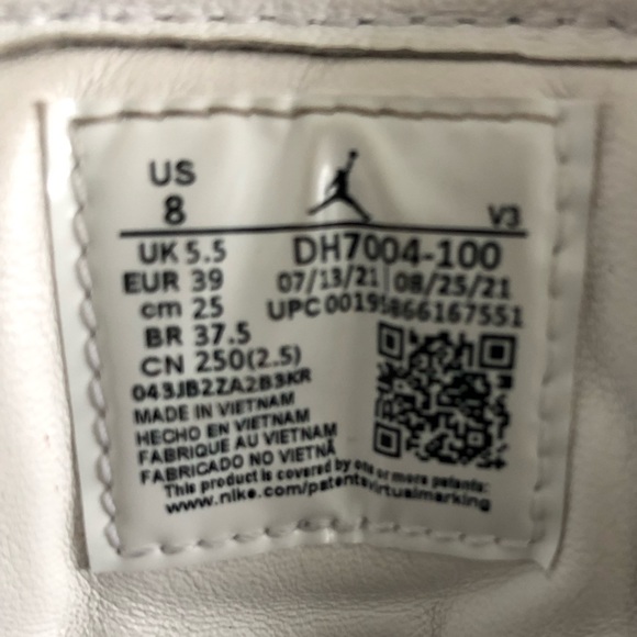 Nike Air Jordan 1 Elevate Low Womens White Wolf Grey Shoes DH7004-100 EUC Sz 8 - Picture 8 of 12